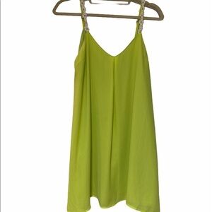 Umgee blouse daisies on spaghetti straps tunic style loose fit size small